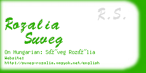 rozalia suveg business card